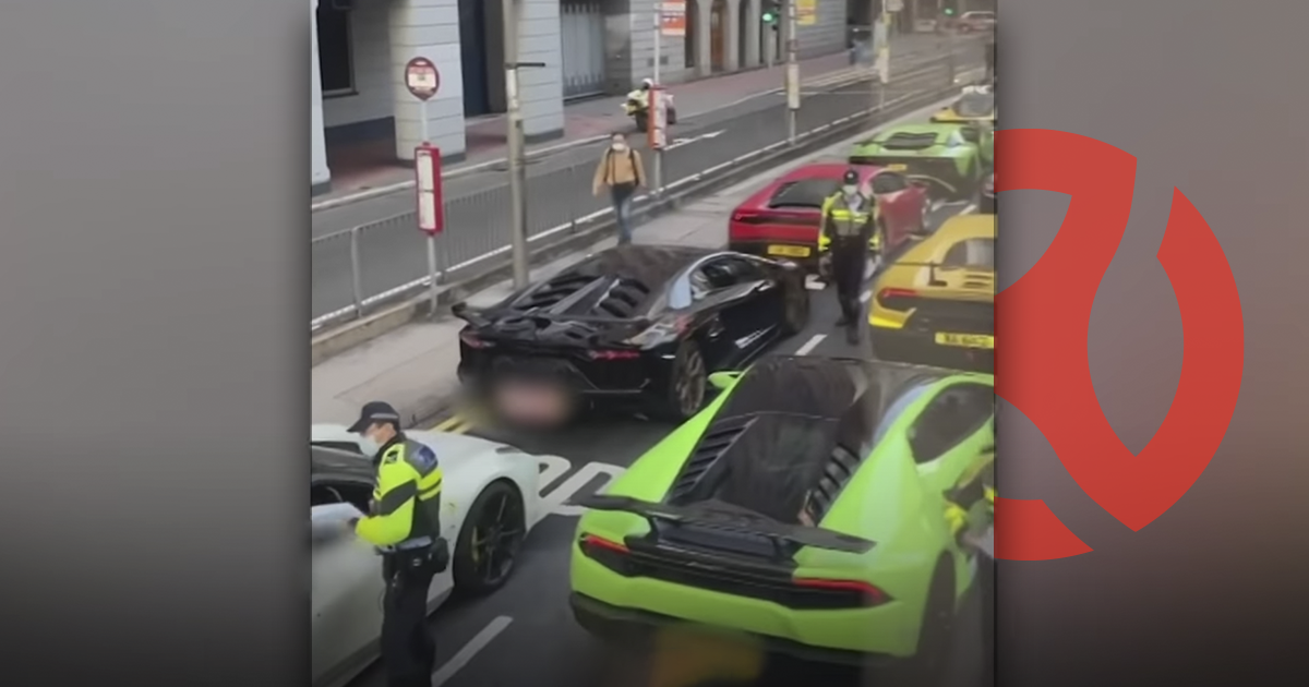 VIDEO: 45 superdeportivos detenidos en Hong Kong por supuestas carreras ilegales