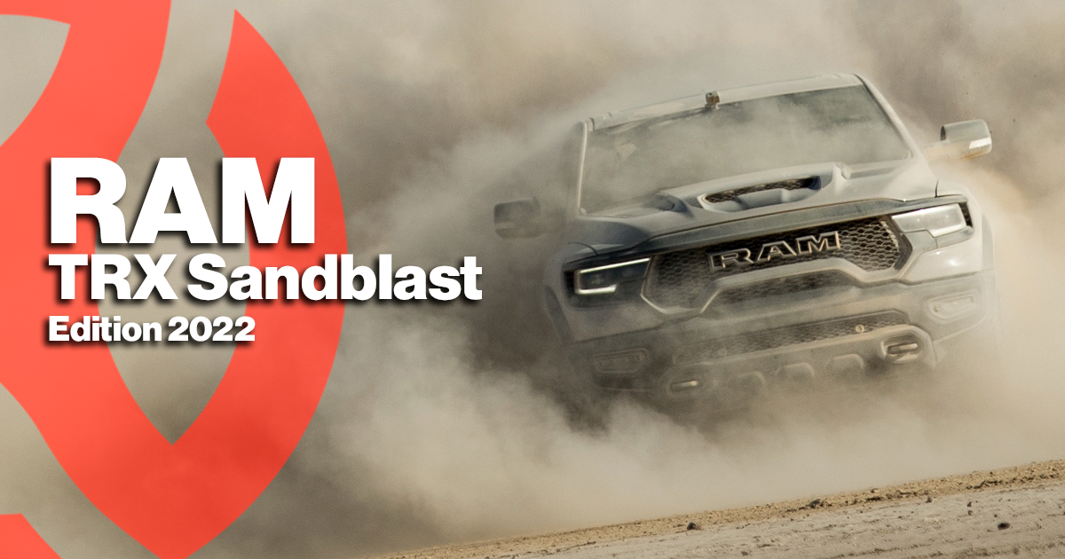 Ram 1500 TRX Sandblast Edition; personalización de fabrica en la pickup de producción más veloz y potente del mundo