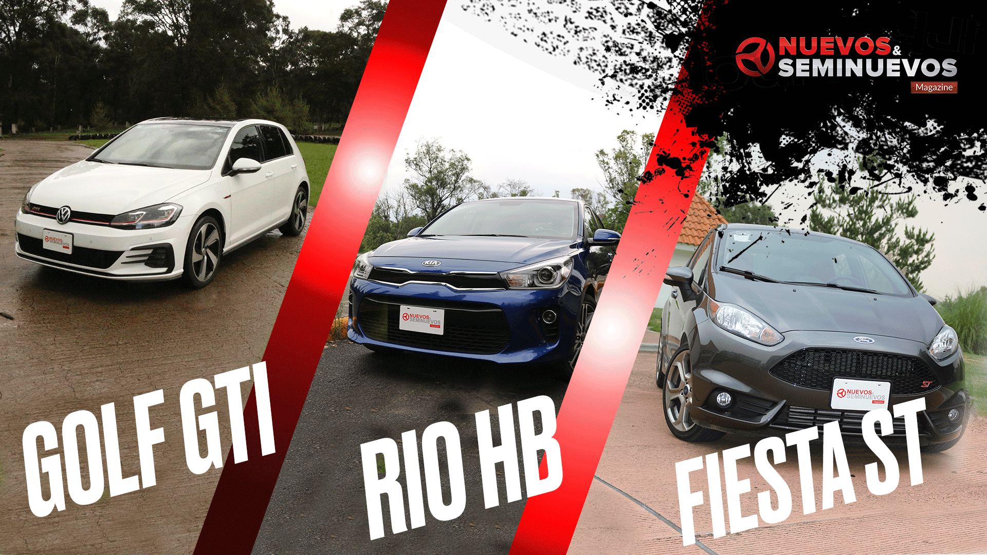 3 Hatchbacks que acelerarán tus sentidos: Volkswagen Golf GTI, Kia Rio HB y Ford Fiesta ST