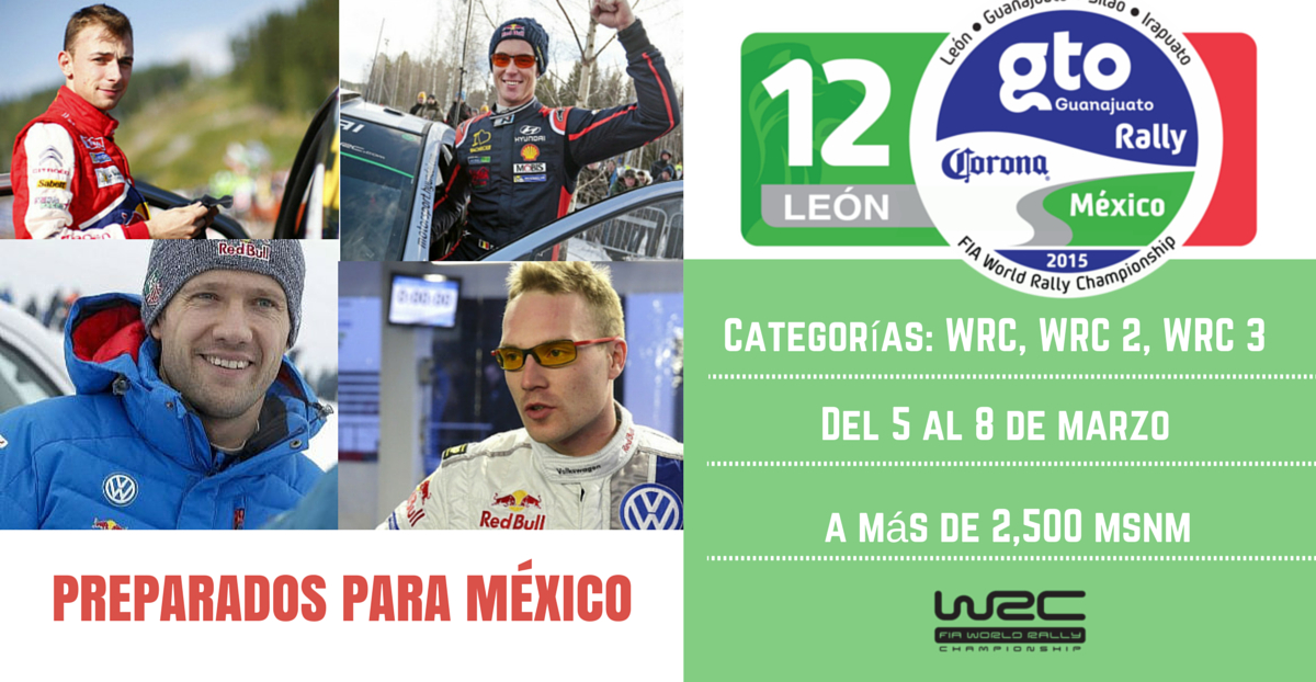 WRC 2015: Mundial de rally se traslada a México y así llegan los pilotos