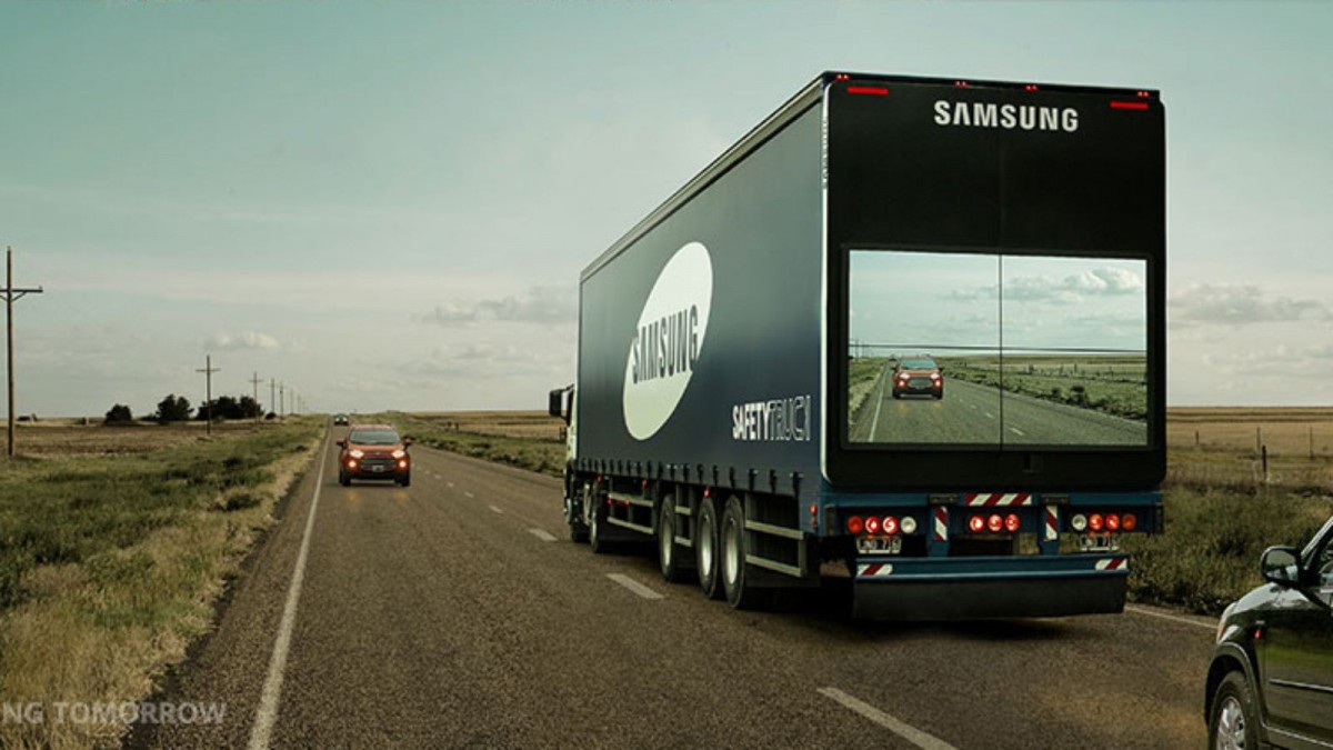 Safety Truck, el camión “invisible” de Samsung ideado para salvar vidas
