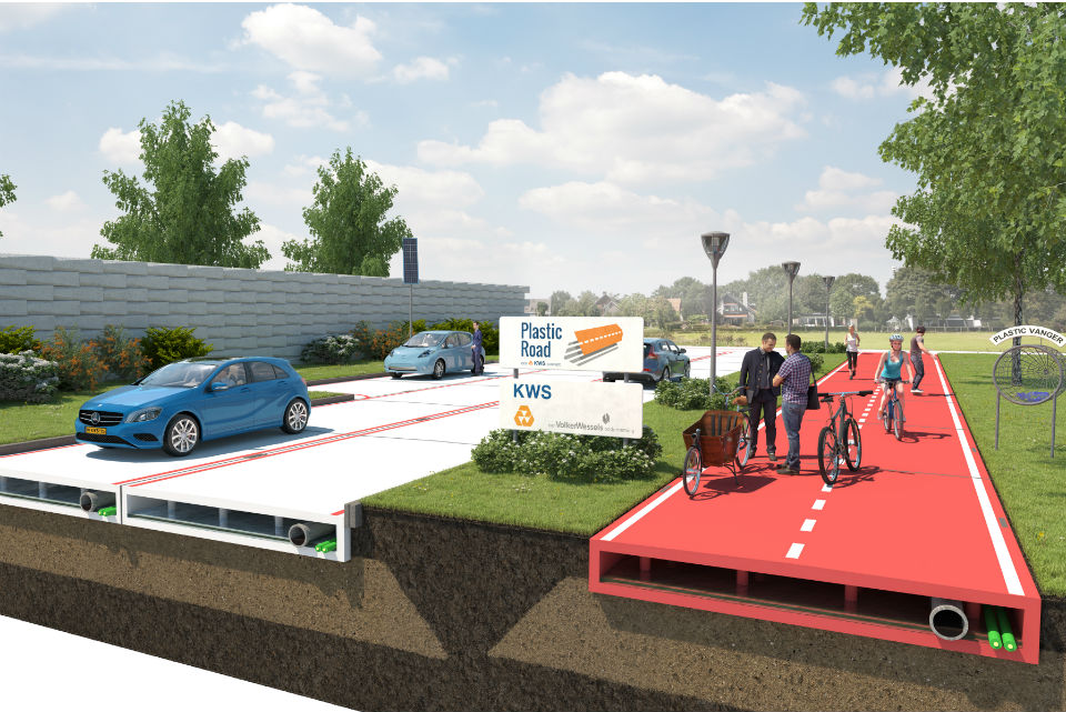En Holanda construirán rutas de plástico