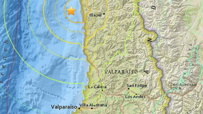 Chile y Perú en alerta de tsunami por terremoto de 8,3 grados en Chile