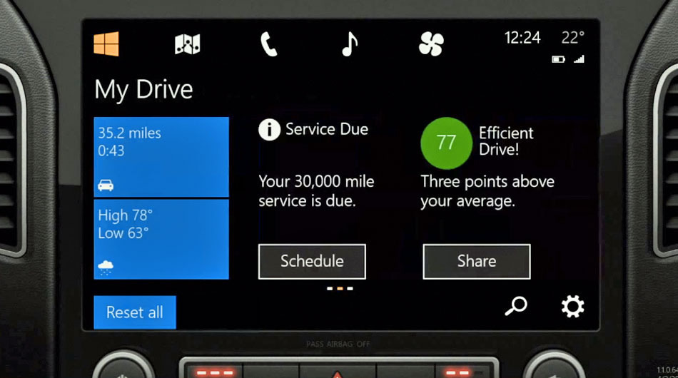 Microsoft usaría el parabrisas del carro para proyectar a Cortana