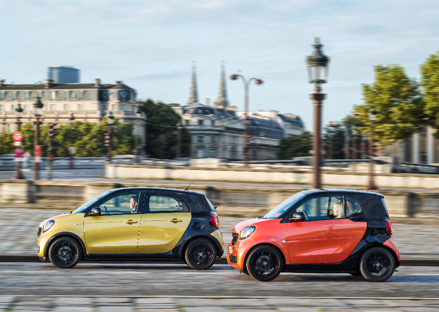 Los Smart Fortwo y Forfour se pueden probar