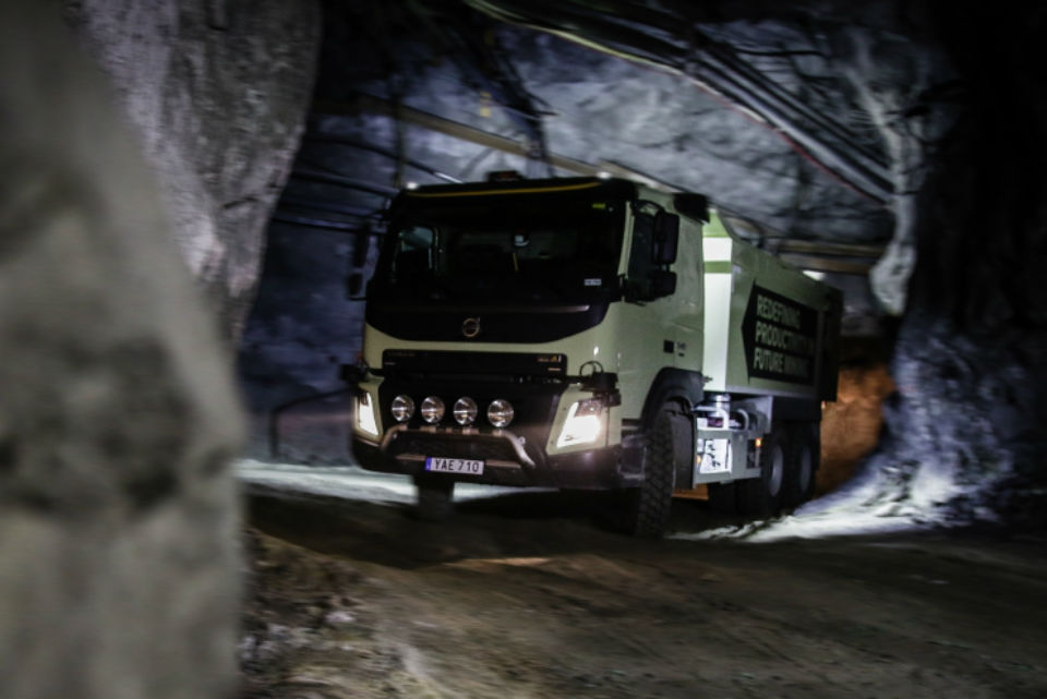 Volvo FMX, el camión autónomo a prueba en una mina