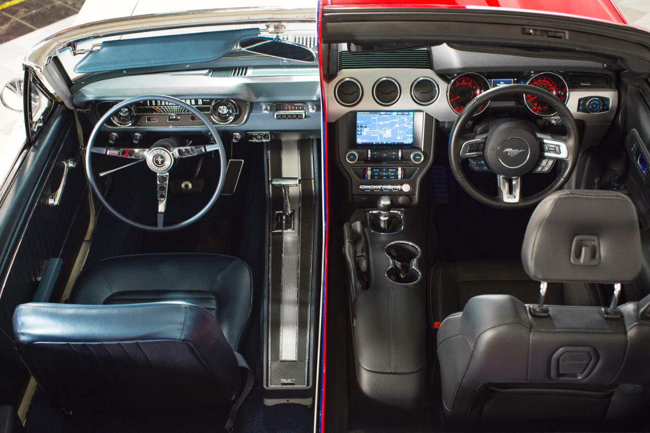 Así se ve la fusión entre un Ford Mustang clásico y uno moderno